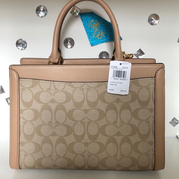 COACH💎SNAKESKIN ZOE SATCHEL + KEYCHAIN BAG CHARM - Picture 5 of 8